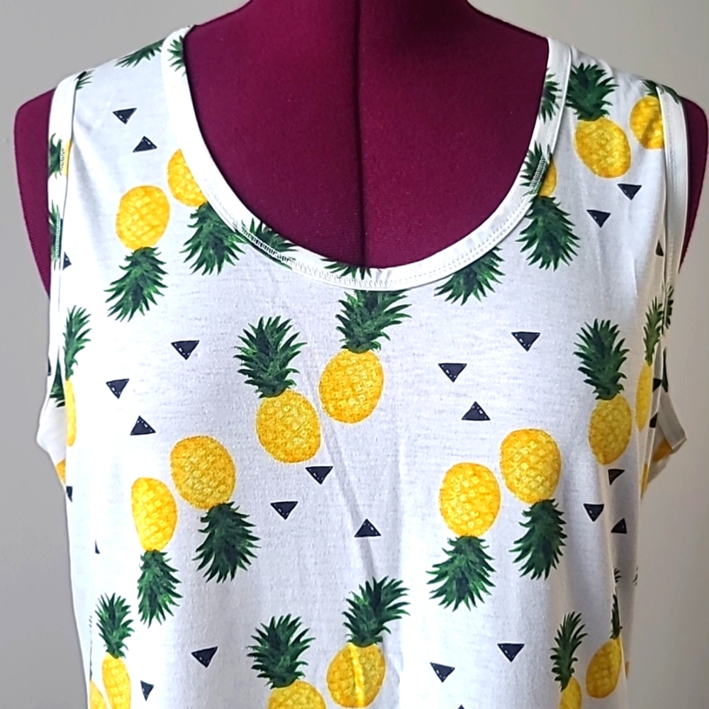 Pineapple Print Tank Too